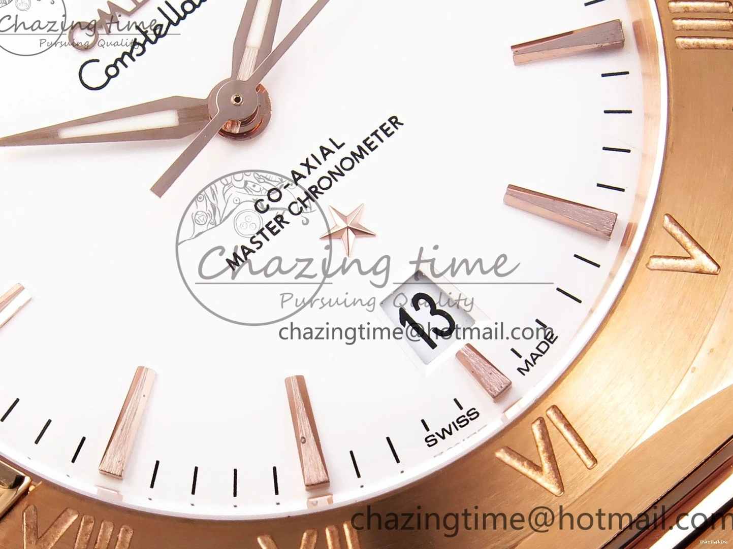 0202 DailyWear Constellation 39mm RG ASWF 1:1 Best Edition White Dial on RG Bracelet A 7781